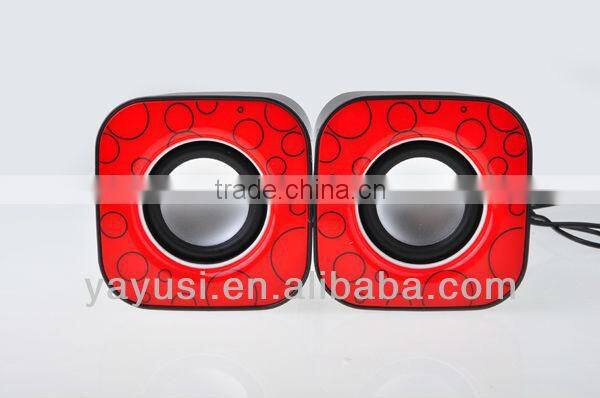 High Gloss Surface 2.0 CH USB Mini Computer Speaker For Laptop, 5W*2