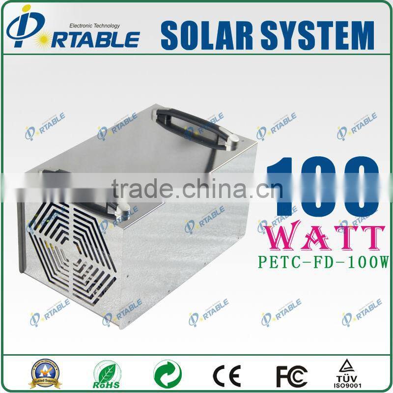 Factory sale High Quality Off Grid 100w Mini Portable Home Solar Systems