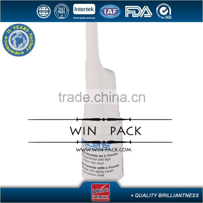 7.5ml 10ml 15ml clear airless bottle for eye cream with plastic head, eye cream plastic bottle, airless bottle for eye cream