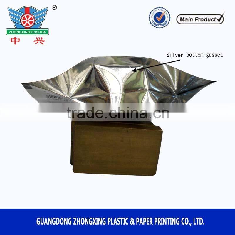 120g Laminated print shaped design with clear window for toffee packaging bag