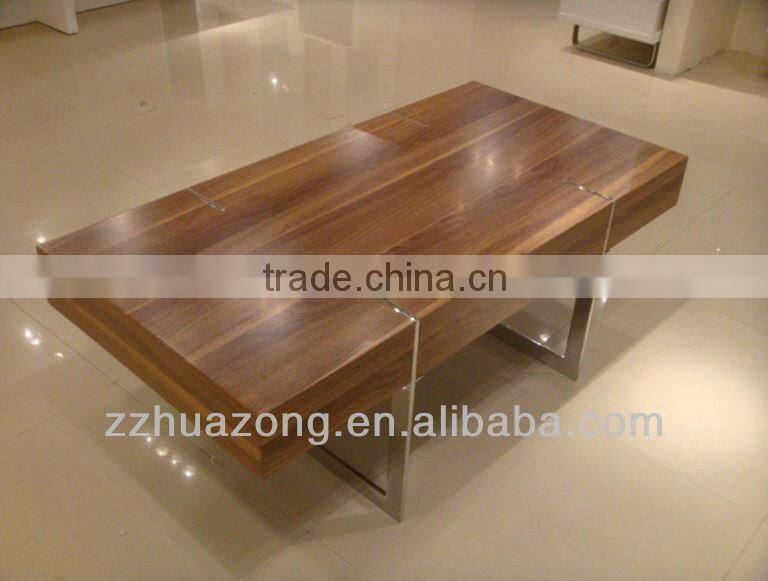 Simple Design MDF Coffee Table With Chromed Steel