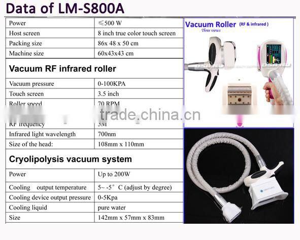 Fat Cooling Destroy Fat Cell Remove Skin Orange Peel Vacuum Roller Massage Treatment