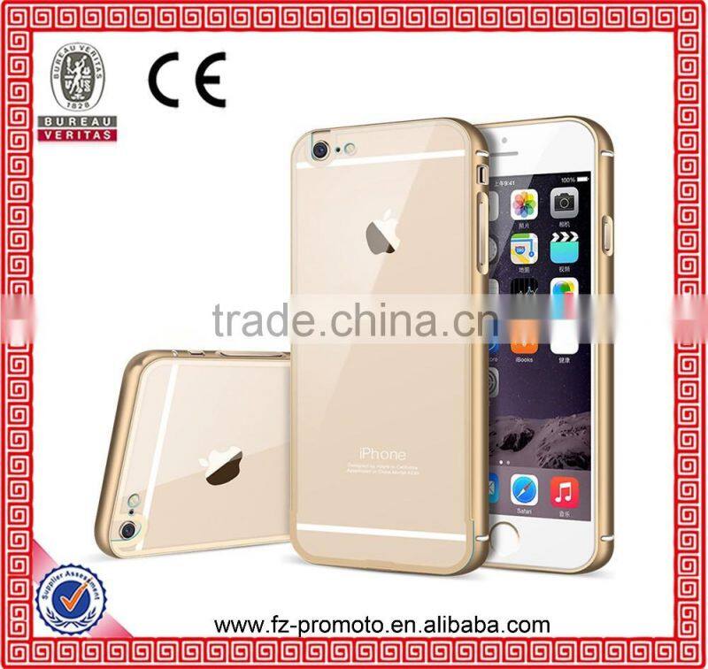 NEW Metal Aluminum +Transparent Acrylic Case for Apple iphone 6 6S 4.7" Accessories Hybrid Luxury Back Cover for iphone6/6S Plus