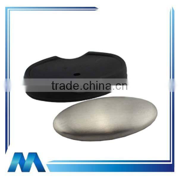 oval shaped seafood soap with colorful holder