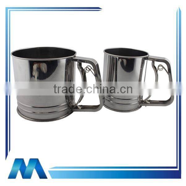 China manufacturer manual stainless steel flour sieve