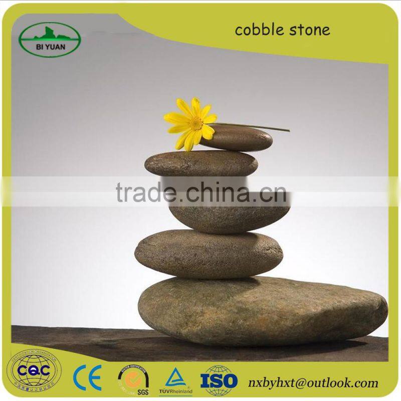 natural River black color polise cobble/pebble stone
