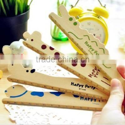 15cm Promotion Cartoon Animal Wooden Ruler