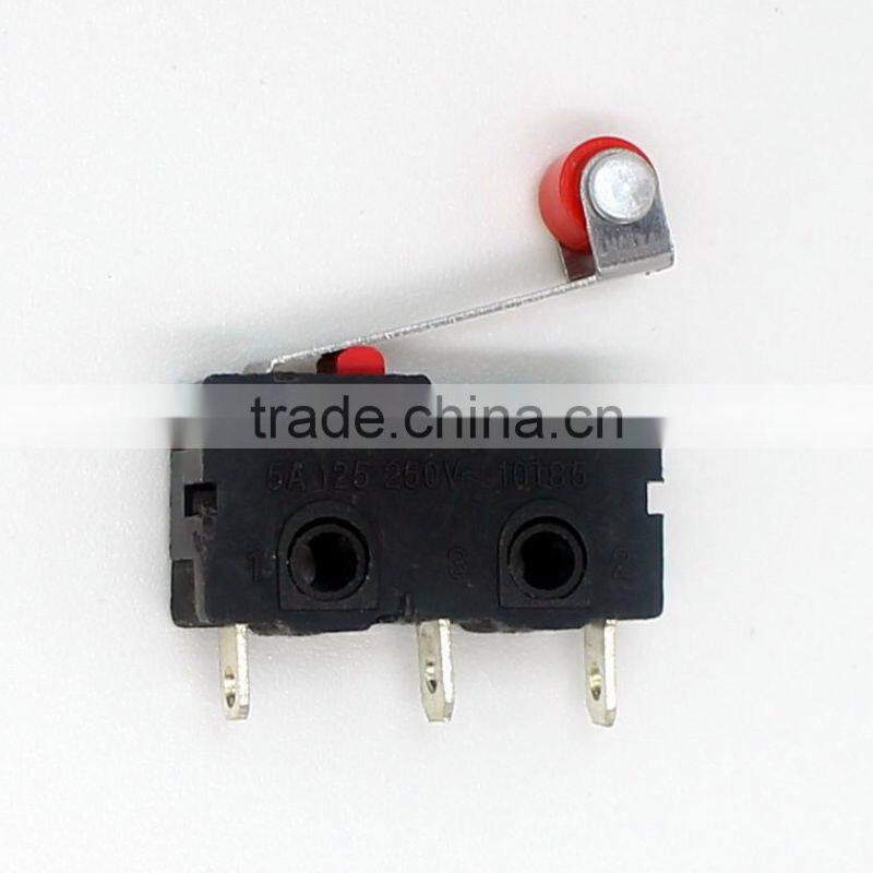 micro lever switch with roller lever, pcb terminals,Kw4-5