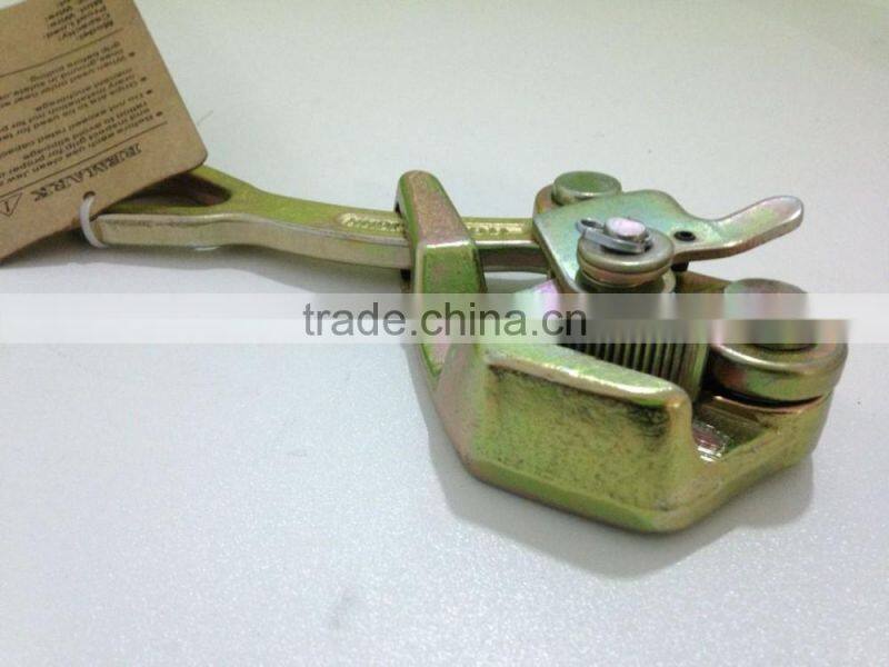 Universal ground come along clamp wire rope grip for steel wire, ACSR or insulated wire