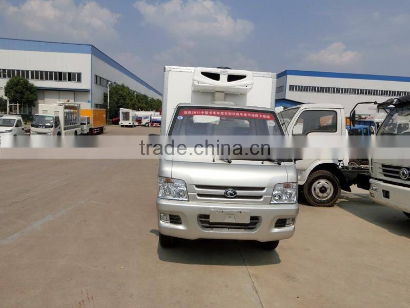 4x2 2 axles 5 tons mini refrigerated van truck for food delivery transportation
