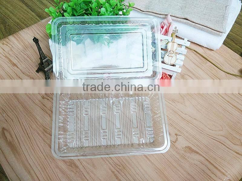 Disposable transparent plastic cake container/sushi box