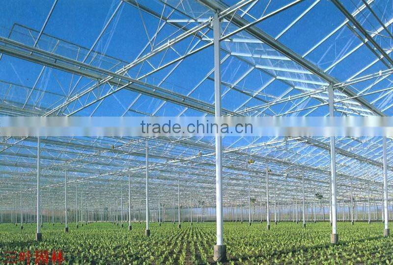 Hot dip galvanized steel structure of glass greenhouse