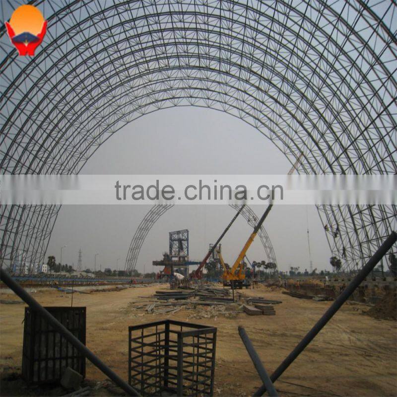 High quality prefabricated steel structure arch building