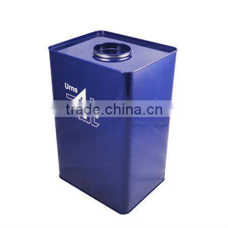 bule shoulder lid empty high quality custom tin box