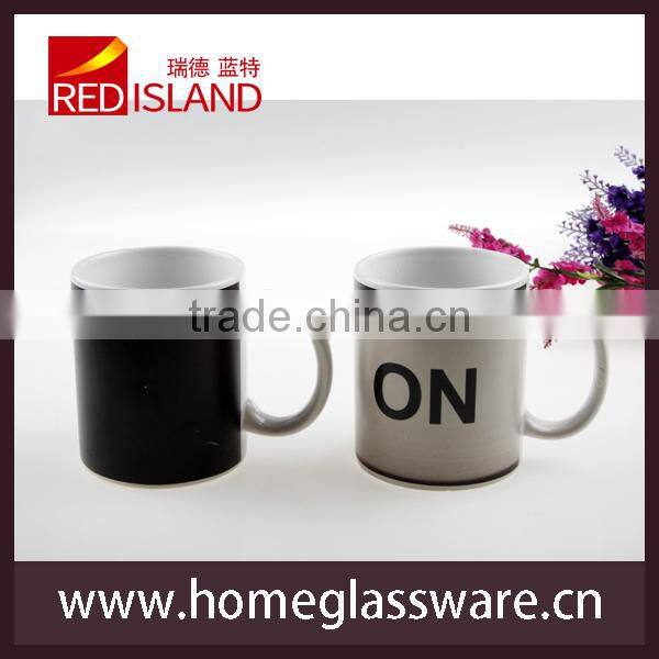 creative temperature off on switch color changing mug magical ceramic cups