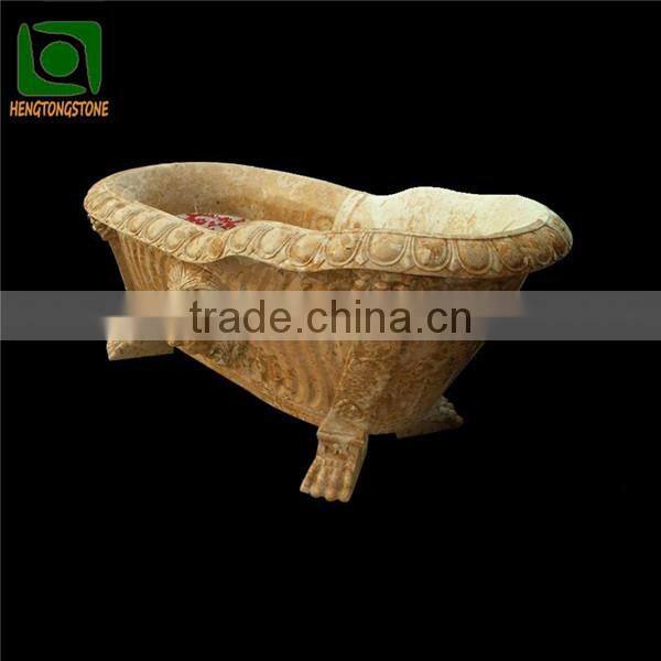 Hand Carved Stone Bathtub With Legs