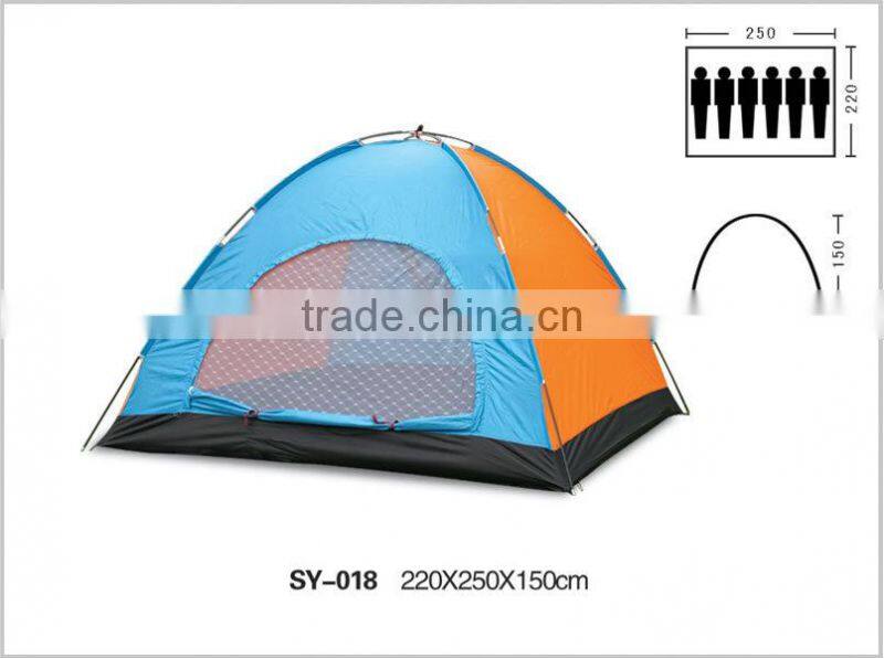 More than 6 people monolayer single-door outdoor camping tents selling from shenzhen to worldwhile