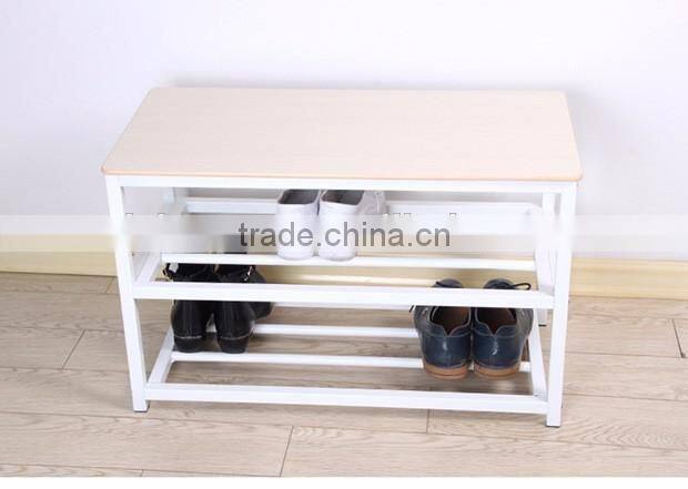 VIVINATURE Micro Fabric Shoe Rack Storage Organizer and Hallway Bench