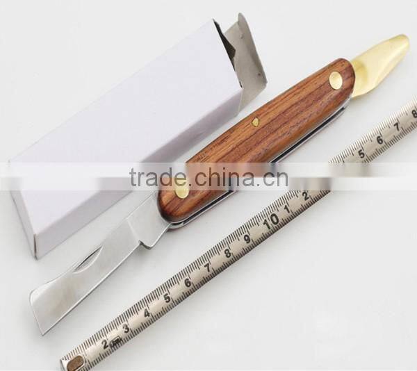 Grafting and budding folding knife, double blade agriculture tool knife