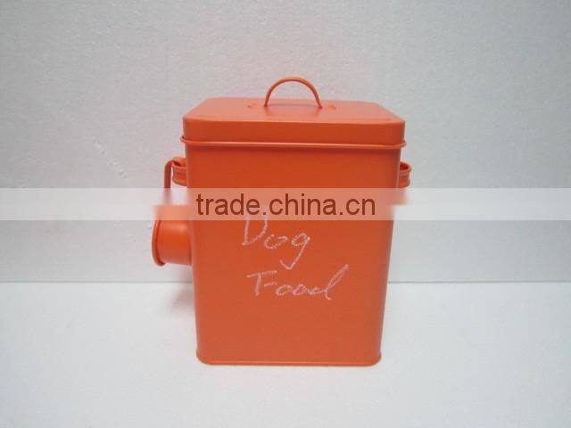 High quality dog food storage box metal with scoop