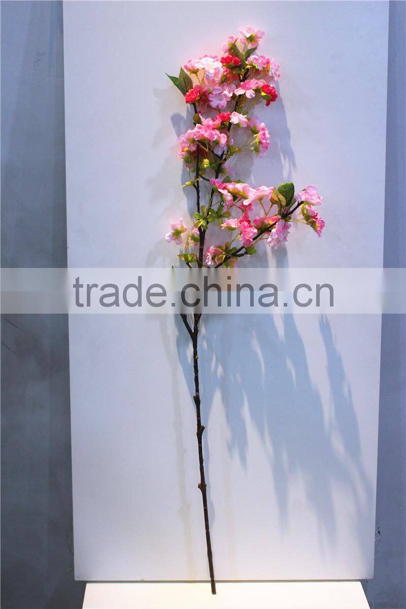 Home garden decorative 110cm Height artificial plant white cream pink green Cherry Blossom leaf Branches EYHZ12 03F15