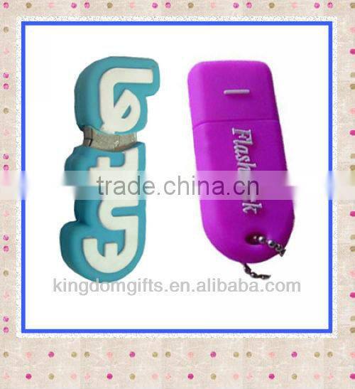 LOGO Printed Cartoon Silicone USB Keychain