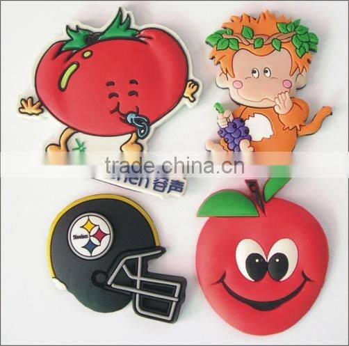 2015 silicone material promotional snowman label fridge magnet sticker