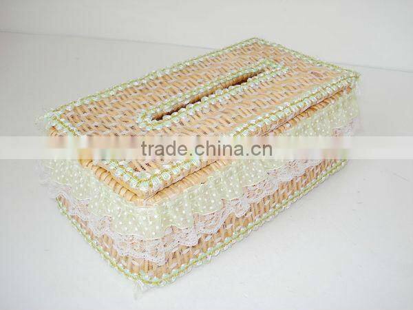 Exquisite wicker napkin box