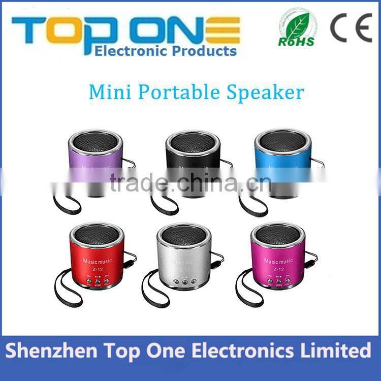 Multi-function portable mini speaker supports FM/ TF Card/ USB/ 3.5mm jack audio device