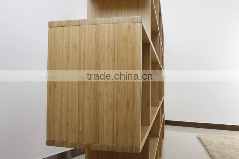Nice attractive design bamboo bookshelf with magazine holder