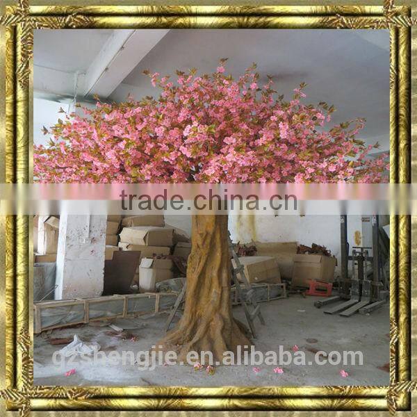 LXY072213 large ornamental flowering tree artificial cherry blossom tree garden decoration plastic tree