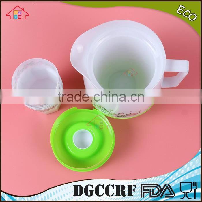 NBRSC set of 4 pcs Double Layers PP Cold Water Teapot Jug Plastic Kettle