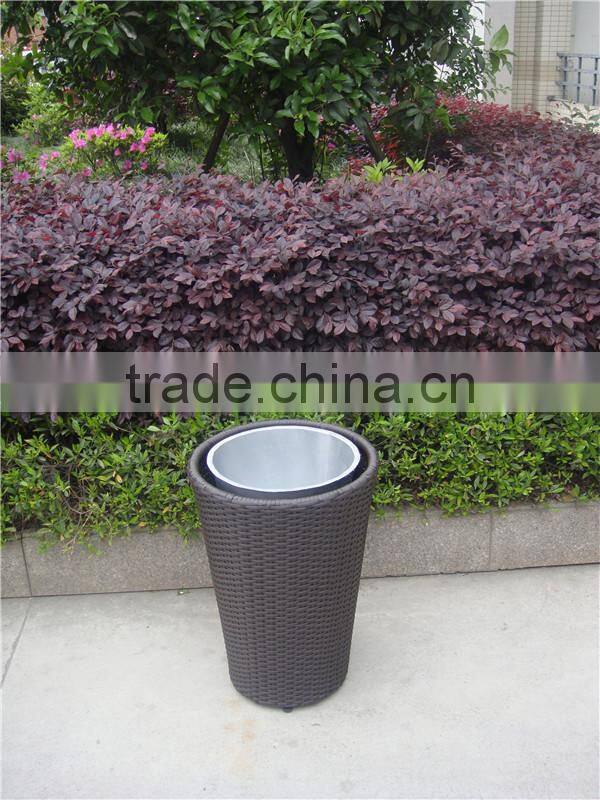 2015 Wicker garden round flower pot