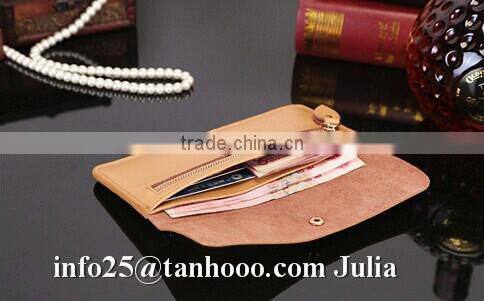 Handmade leather wallet/women slim wallet money clip