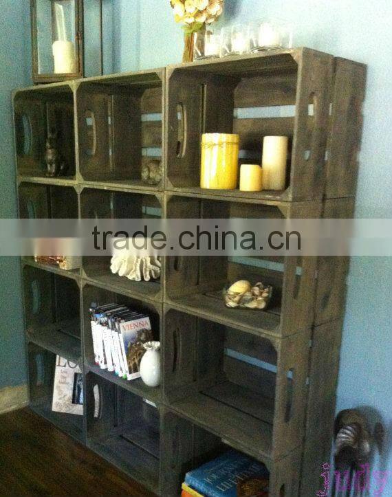 living room antique The study wooden storage stand crate
