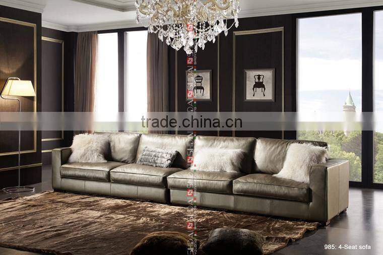 royal furniture modern leather sofa set 985