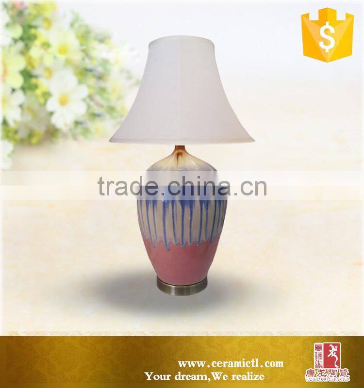 Yellow and blue nightstand lamps for bedroom