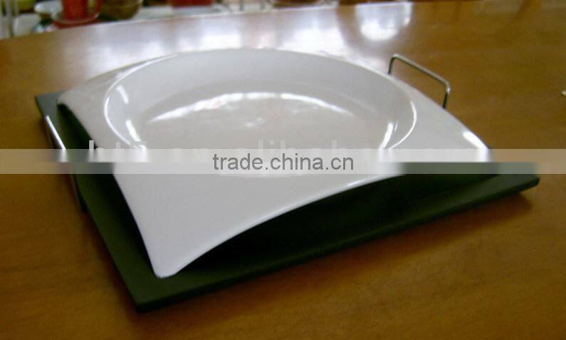 White square stoneware snacks serving tray,tableware set