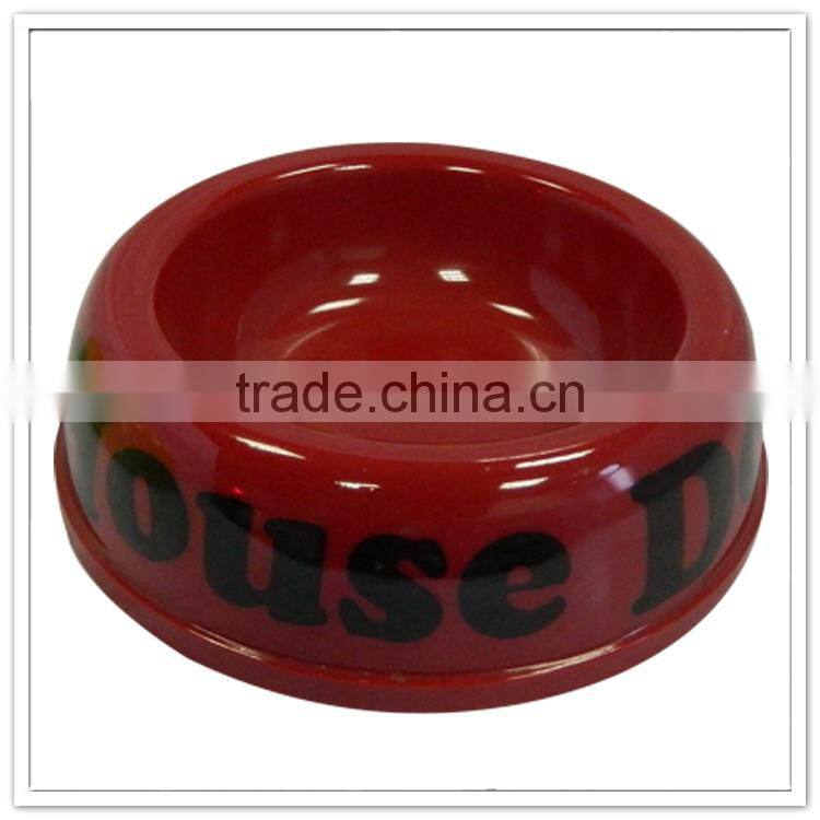 OEM Logo design melamine red cat food bowl with silk printing