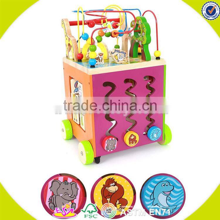 Wholesale wooden multifunction baby walkers best gift kids wooden stroller baby Walker educational wooden baby walker W16E040