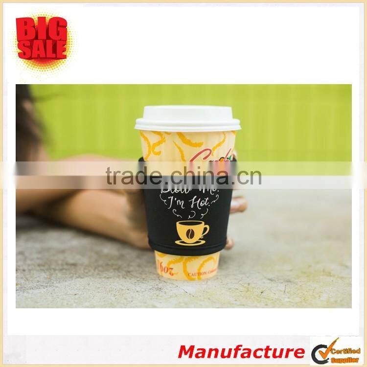 2017 Newest Design Mixed Color Design Practical Cup Sleeve Insulated Coffee Cup Sleeve Neoprene Cup Sleeve