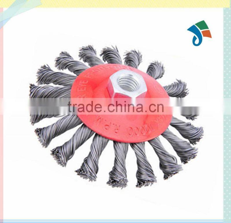4 inch Diameter twist knot circular brush round wire brush