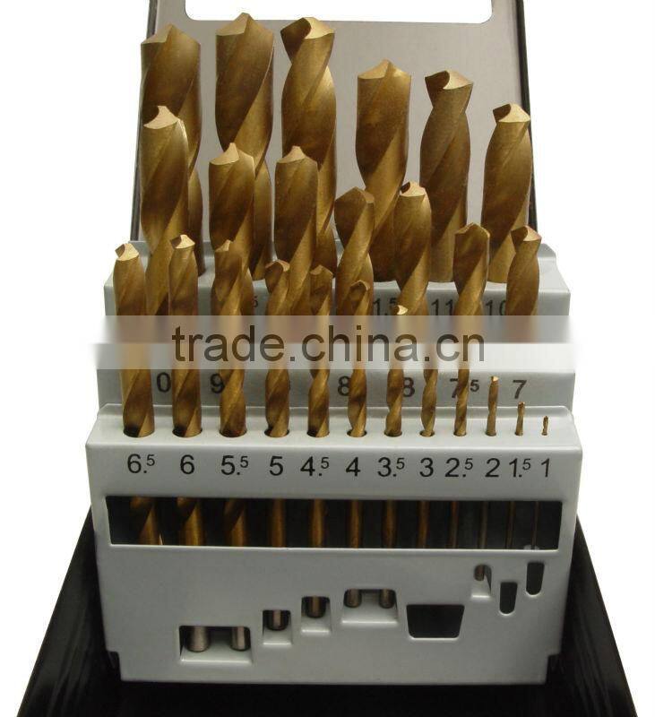 25pcs HSS Titanium Drill Set
