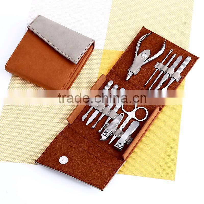 CBF01 OEM factory price newly 12pcs stainless steel nail manicure sets