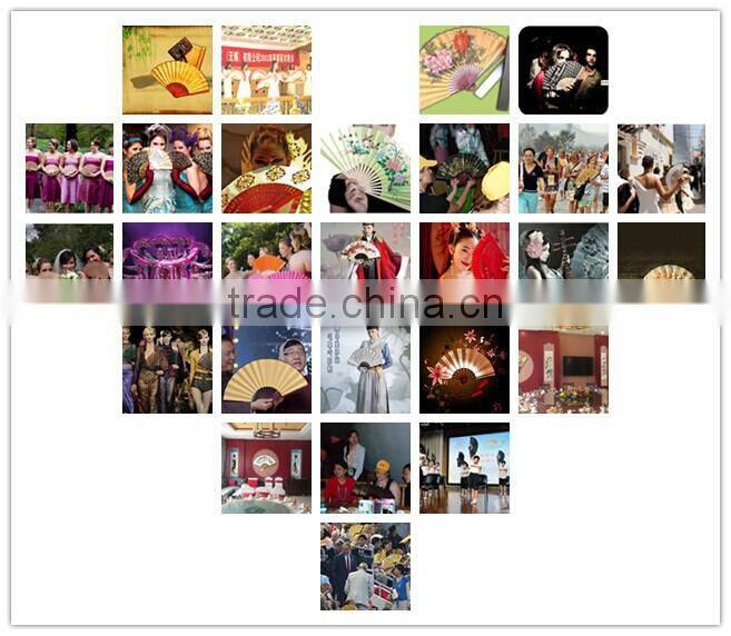 Customized wood fabric fan