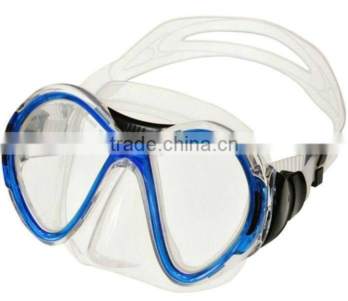 Safety tempered glass silicone waterproof cheap diving masks