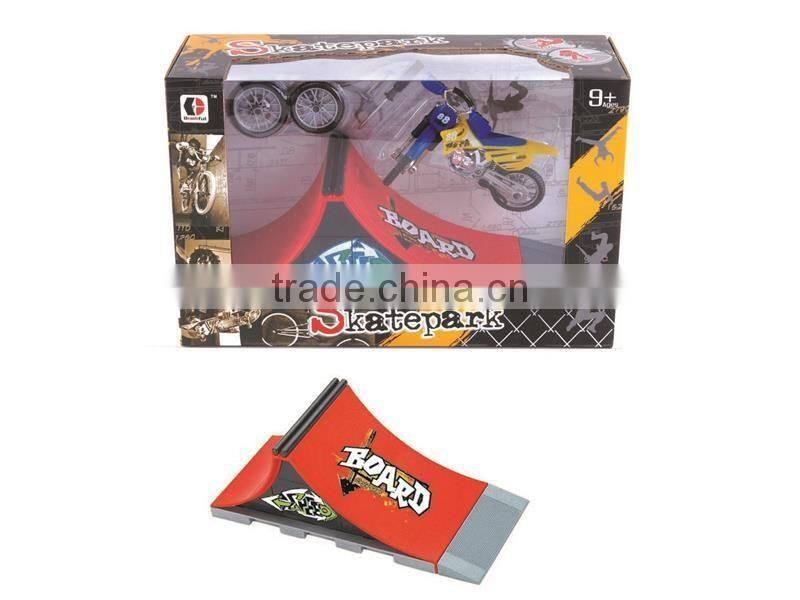 Finger toys mini plastic Moto with Skatepark