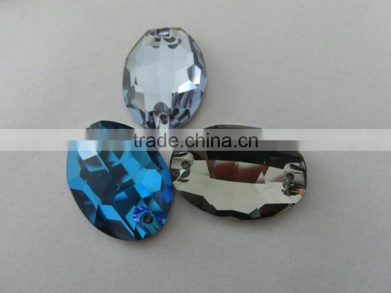 Wholesale Sew On Stones 8x10mm Oval Shape Crystal Stones For Dressing