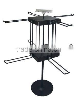 Black table top accessories rotating display racks