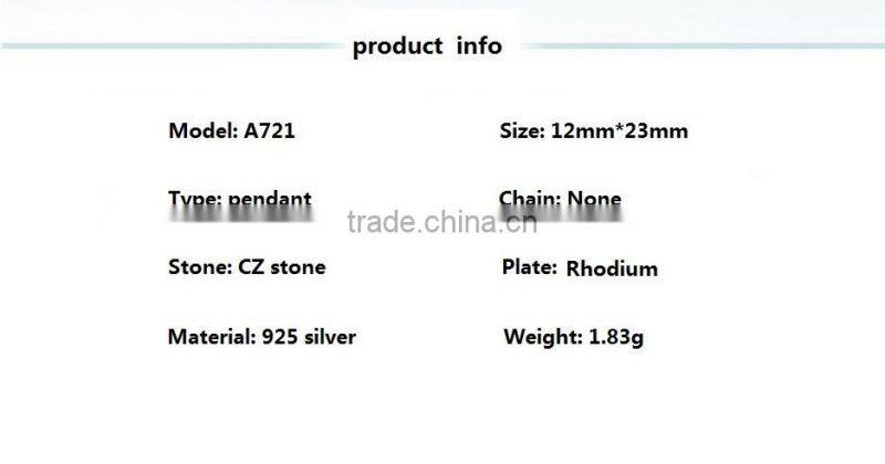 Fashion Heart Shaped Pendant for sterling silver jewelry necklace 925 silver